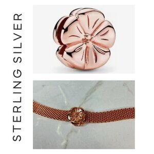 🌟 14K Rose Gold Flower Reflexion Clip Charm